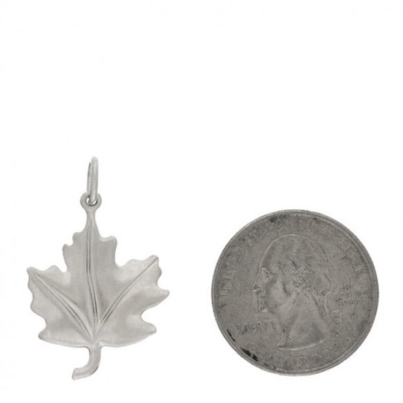 NEW Tiffany & Co. Maple Leaf Charm Pendant for bracelet or Necklace Sterling 925 - Picture 13 of 13